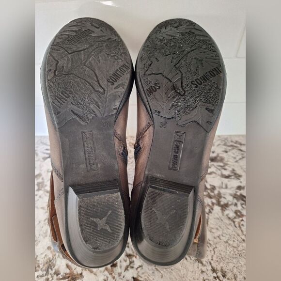 Pikolinos Ankle Boots Womens 38 Brown Gray Round Toe Zip Casual Comfort Leather - Picture 10 of 12